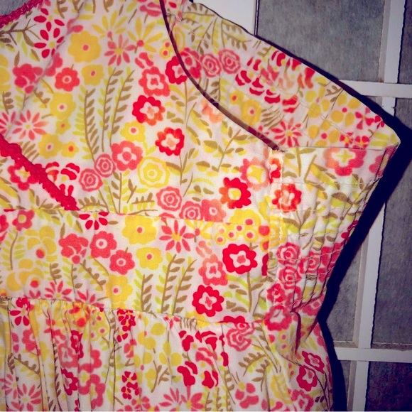 🥳25%off🎂 Janie&Jack pink floral bow sundress, crochet trim smocking trapeze 4T - Picture 8 of 11